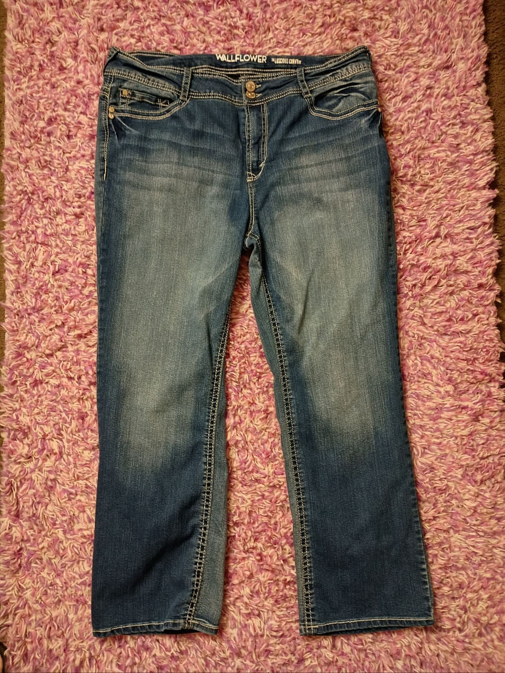 Wallflower Women's Blue Bootcut Jeans - Mid Wash